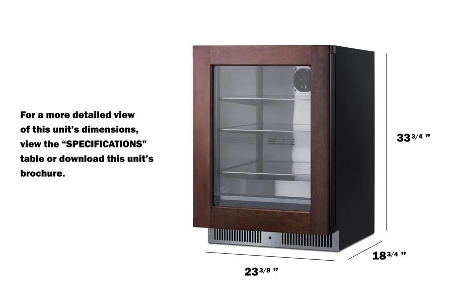 Summit SDHG2443PNR 24" Wide Built-In Beverage Center (Panel Not Included)