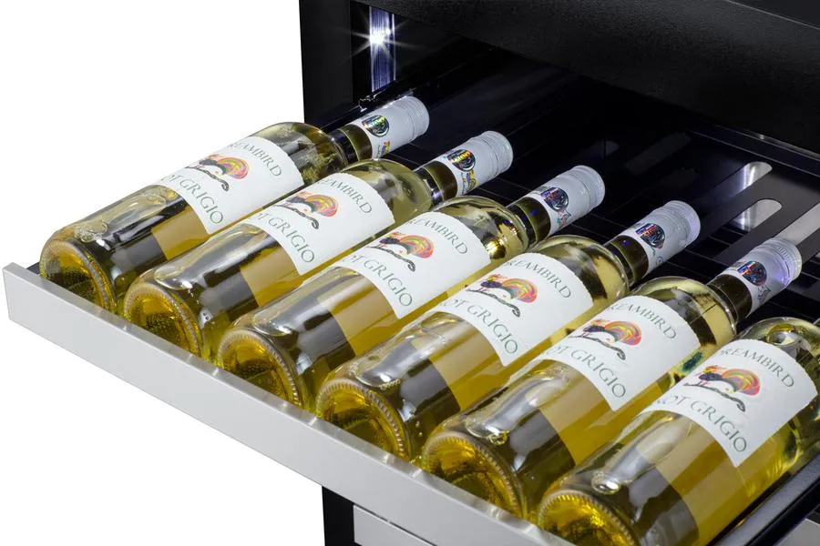 Summit SDHW2442PNRLHD 24" Wide Built-In Wine Cellar (Panel Not Included)
