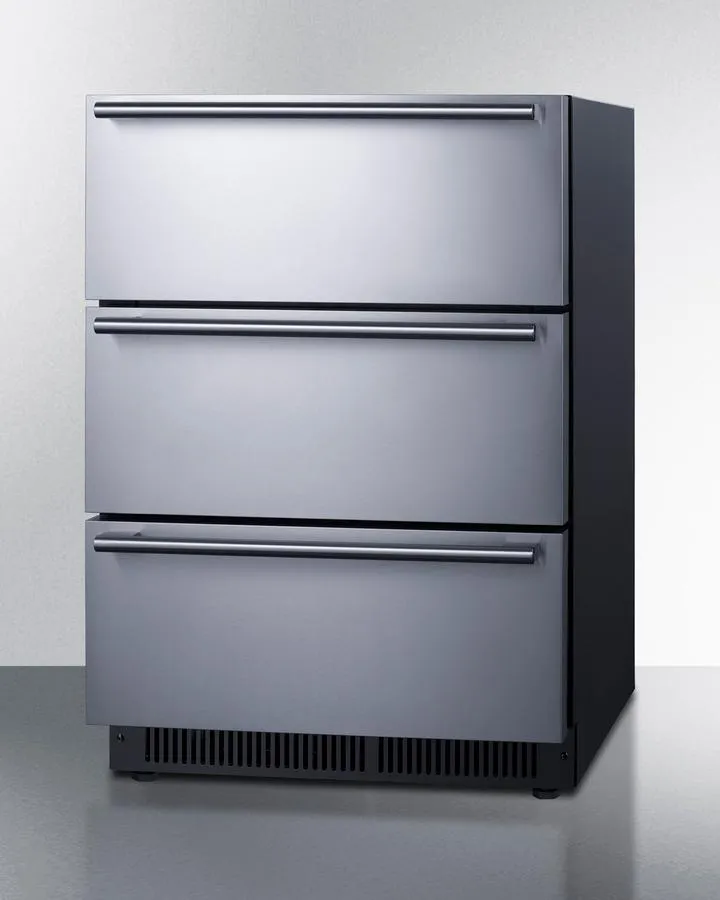 Summit SP6DS3D 24" Wide Built-In 3-Drawer All-Refrigerator