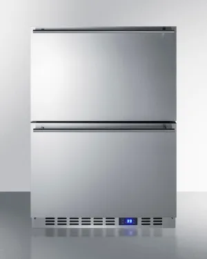 Summit SPR627OS2D 24" Wide 2-Drawer Outdoor All-Refrigerator
