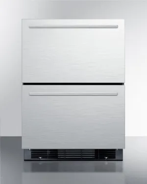 Summit SPRF2D5IM 24" Wide 2-Drawer Refrigerator-Freezer With Icemaker