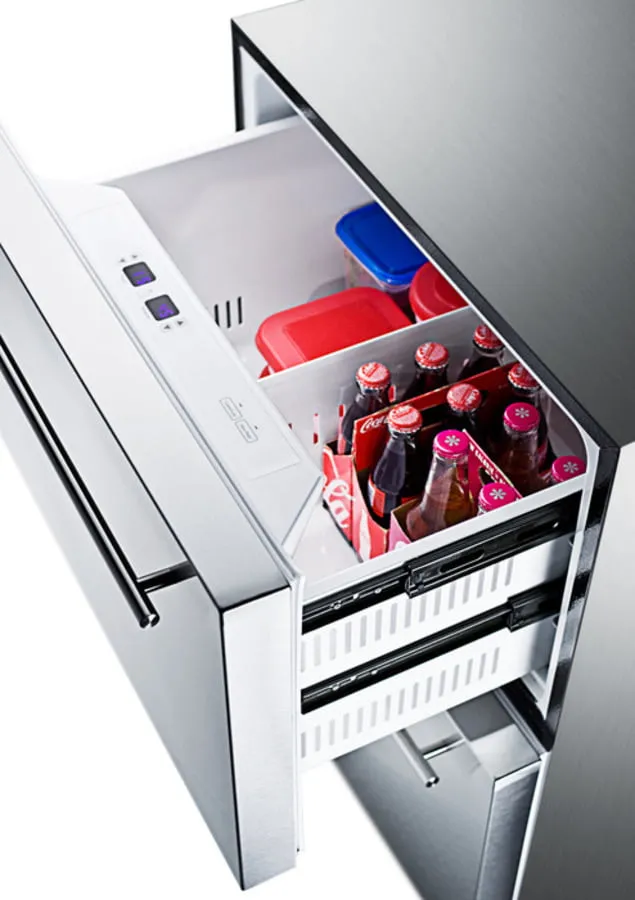 Summit SPRF2D5IM 24" Wide 2-Drawer Refrigerator-Freezer With Icemaker