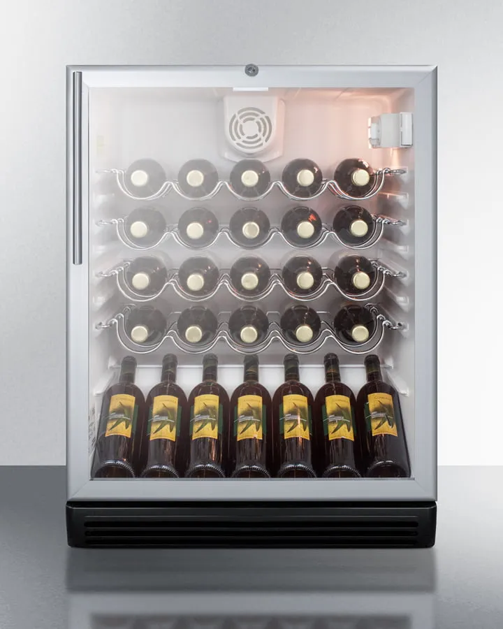 Summit SWC6GBLBIHVADA 24" Wide Built-In Wine Cellar, Ada Compliant