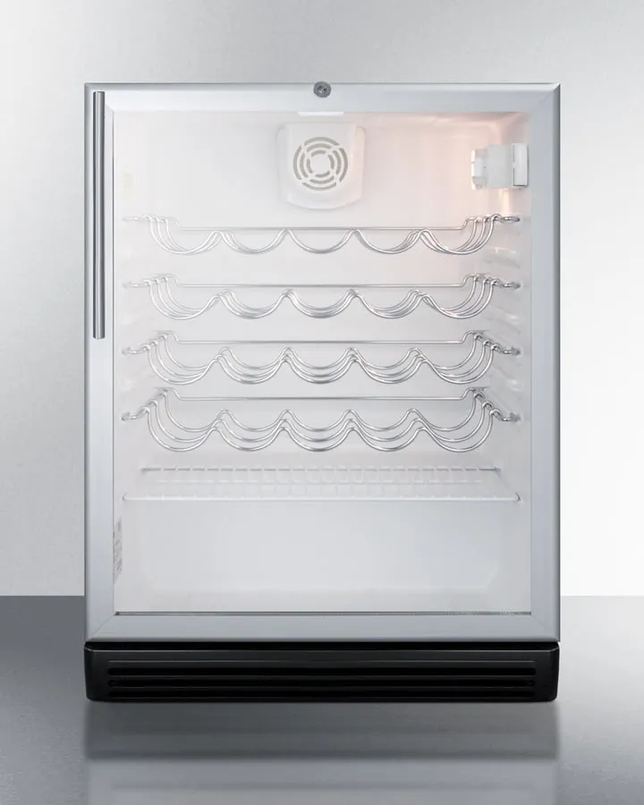 Summit SWC6GBLBIHVADA 24" Wide Built-In Wine Cellar, Ada Compliant