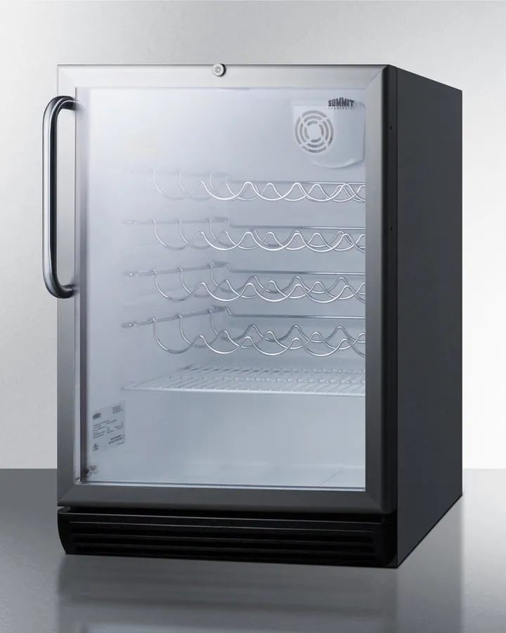 Summit SWC6GBLBITBADA 24" Wide Built-In Wine Cellar, Ada Compliant