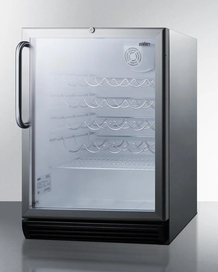 Summit SWC6GBLCSSADA 24" Wide Built-In Wine Cellar, Ada Compliant