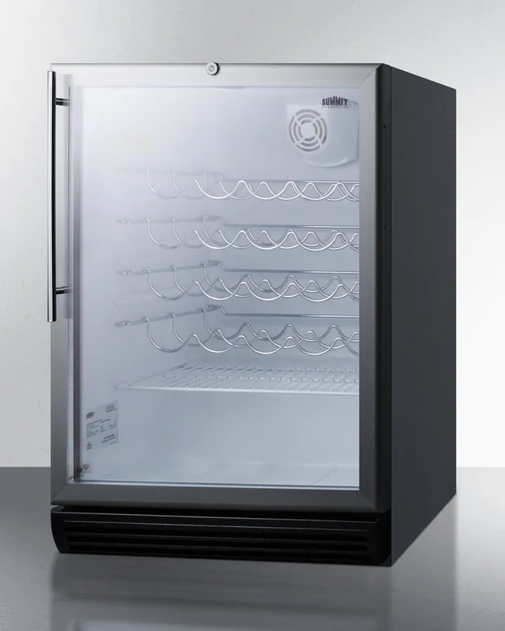 Summit SWC6GBLHVADA 24" Wide Wine Cellar, Ada Compliant