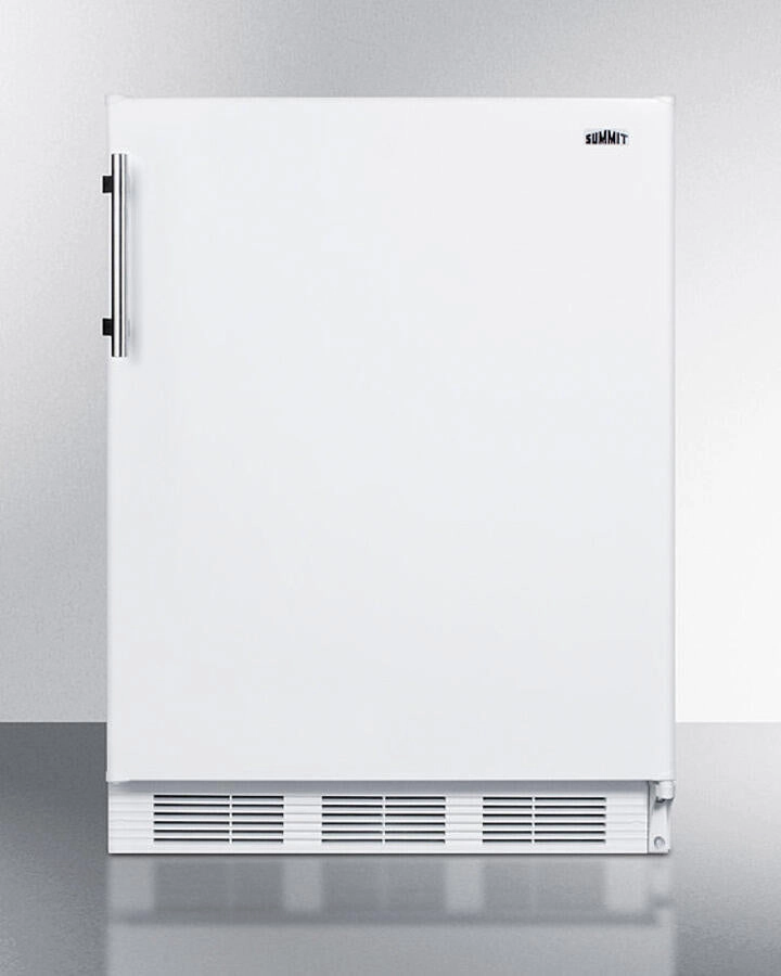 Summit CT661WBIADA Ada Compliant Built-In Undercounter Refrigerator-Freezer For Residential Use, Cycle Defrost With Deluxe Interior And White Exterior Finish