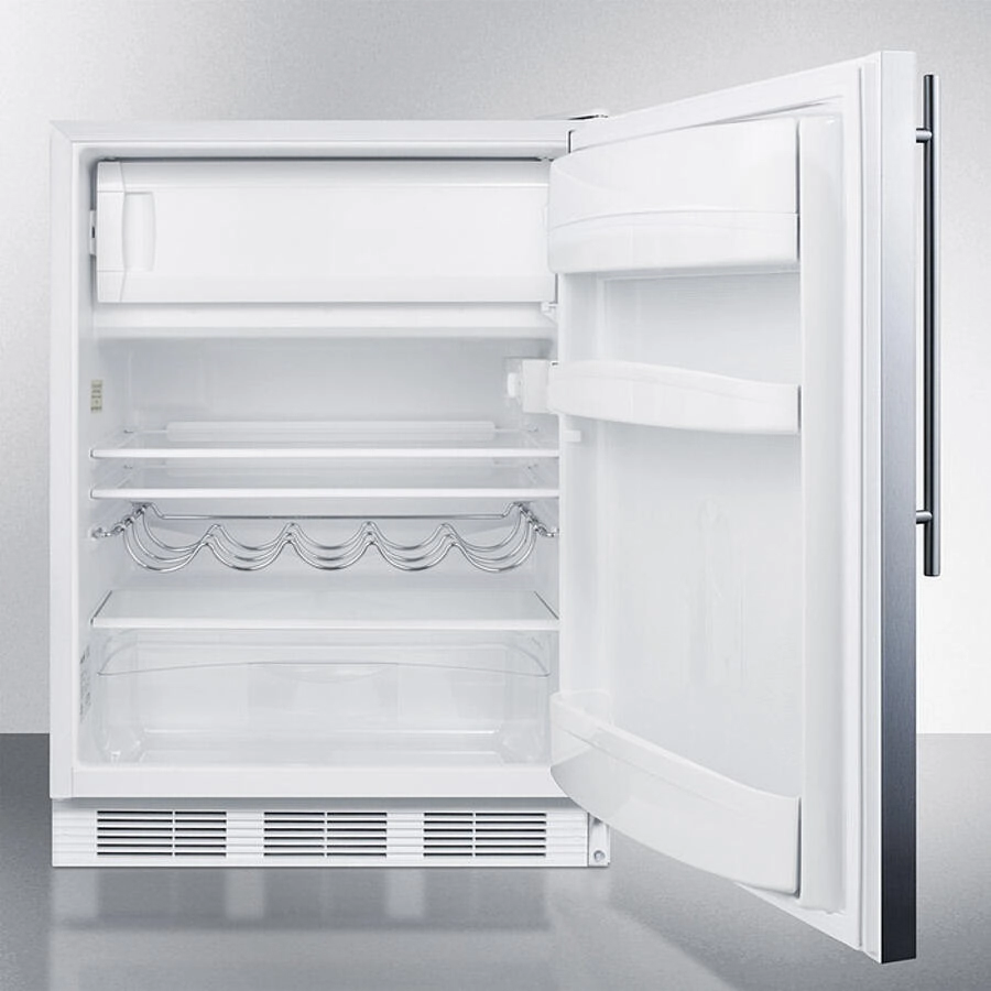 Summit CT661WSSHVADA 24" Wide Refrigerator-Freezer, Ada Compliant
