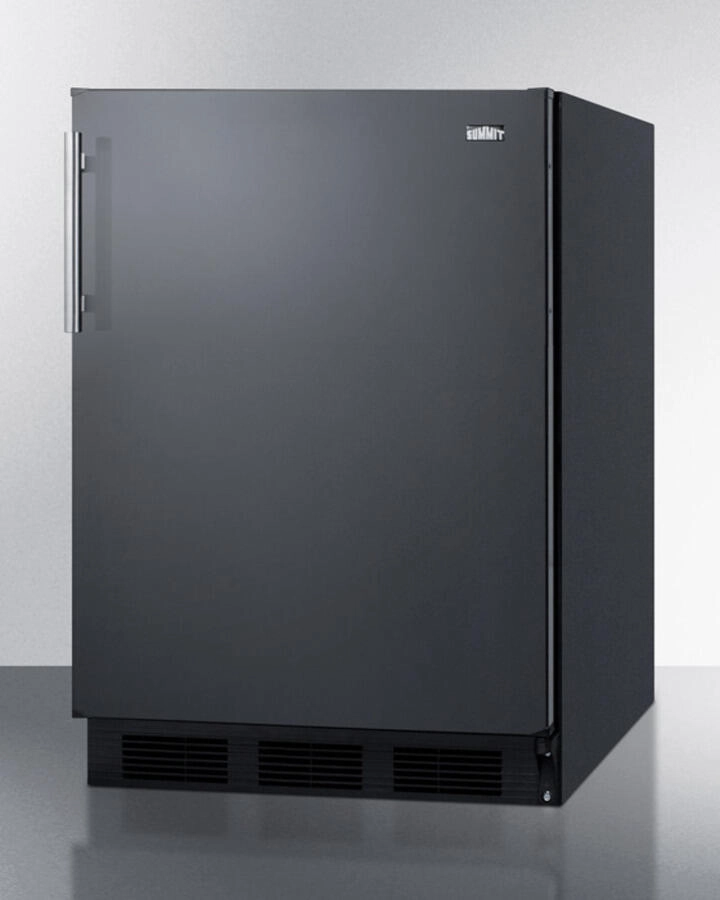Summit CT663B Freestanding Counter Height Refrigerator-Freezer For Residential Use, Cycle Defrost With Deluxe Interior And Black Finish