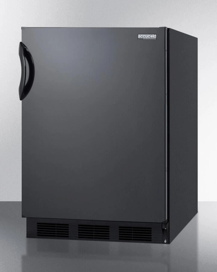 Summit CT66BBIADA Built-In Undercounter Ada Compliant Refrigerator-Freezer For General Purpose Use, With Dual Evaporator Cooling, Cycle Defrost, And Black Exterior