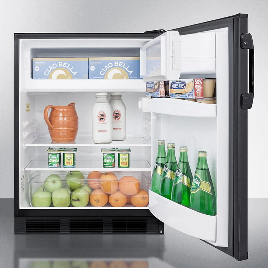 Summit CT66BK Freestanding Refrigerator-Freezer For General Purpose Use, With Dual Evaporator Cooling, Cycle Defrost, And Black Exterior