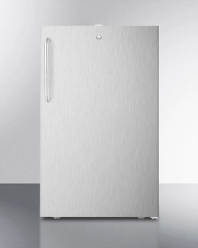 Summit FF521BL7CSS Commercially Listed 20" Wide Built-In Undercounter All-Refrigerator In Complete Stainless Steel, Auto Defrost With A Lock
