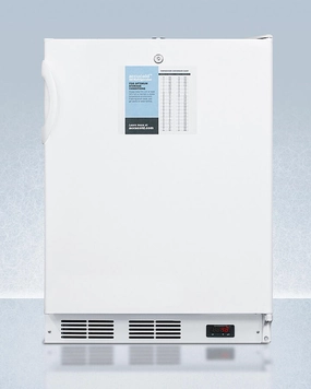 Summit FF6LWPROADA Ada Compliant 24" Wide Auto Defrost All-Refrigerator With Lock, Digital Thermostat, Internal Fan, Door Storage, And Access Port For User-Provided Monitoring Equipment