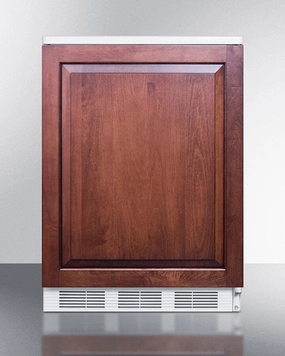 Summit FF6WBI7IF Commercially Listed Built-In Undercounter All-Refrigerator For General Purpose Use, Auto Defrost W/Integrated Door Frame For Overlay Panels And White Cabinet