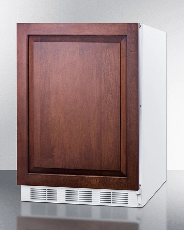 Summit FF6WBI7IFADA Ada Compliant Commercial All-Refrigerator For Built-In General Purpose Use, Auto Defrost W/Integrated Door Frame For Overlay Panels And White Cabinet