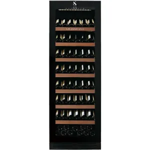 SWISSCAVE Premium - 600mm - 140 Bottle - Freestanding / Built in Wine Cooler - WLB460FLD-MIX