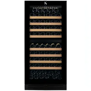 SWISSCAVE Premium - 600mm Dual Zone - 103 Bottle - Freestanding / Built in Wine Cooler - WLB-360DF-MIX