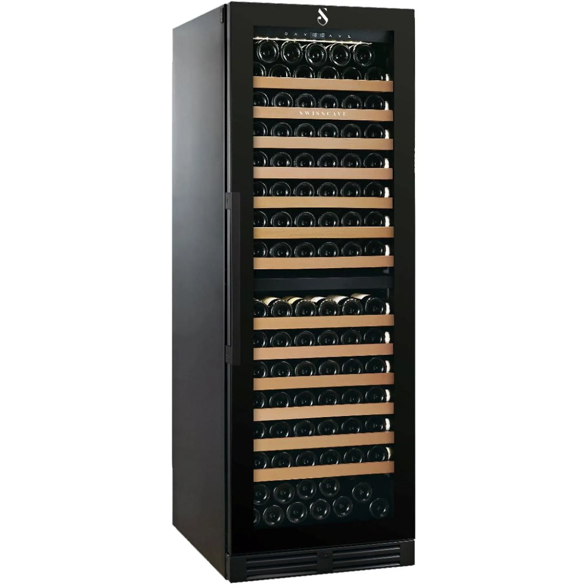 SWISSCAVE Premium - 600mm Dual Zone - 152 Bottle - Freestanding / Built in Wine Cooler - WLB-460DF-MIX