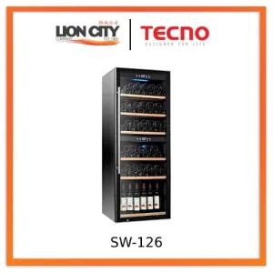 Tecno Uno SW 126 Wine Chiller Black 270L, 113 Btls (750ml)