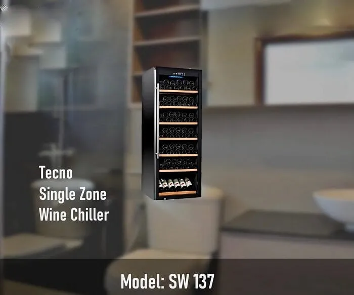 Tecno Uno SW 137 Wine Chiller Black 270L, 119 Btls (750ml)
