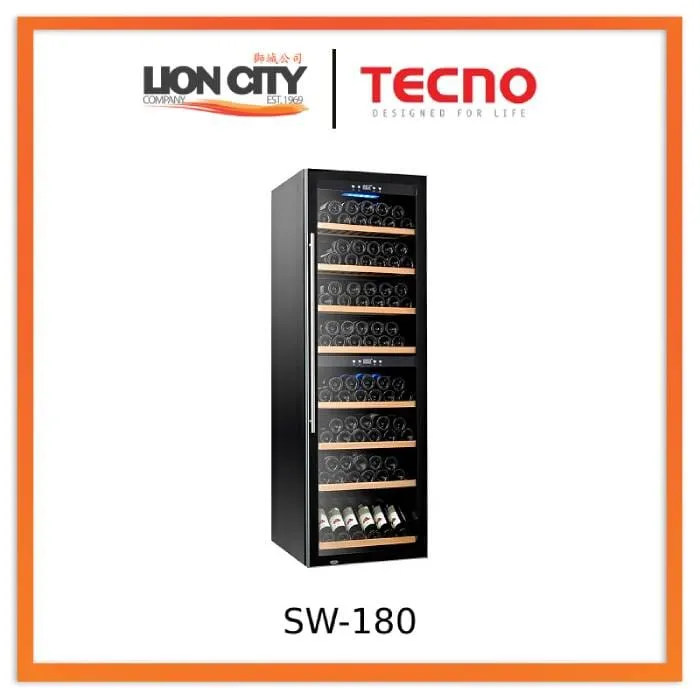 Tecno Uno SW 180 Wine Chiller Black 480L, 176 Btls (750ml)