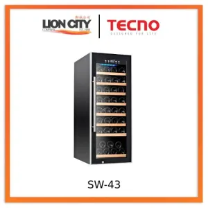 Tecno Uno SW 43 Wine Chiller Black 125L, 43 Btls (750ml)