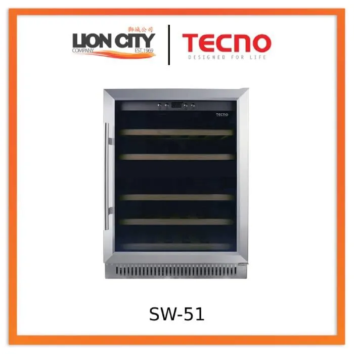 Tecno Uno SW 51 Wine Chiller Stainless Steel 154L, 45 Btls (750ml)