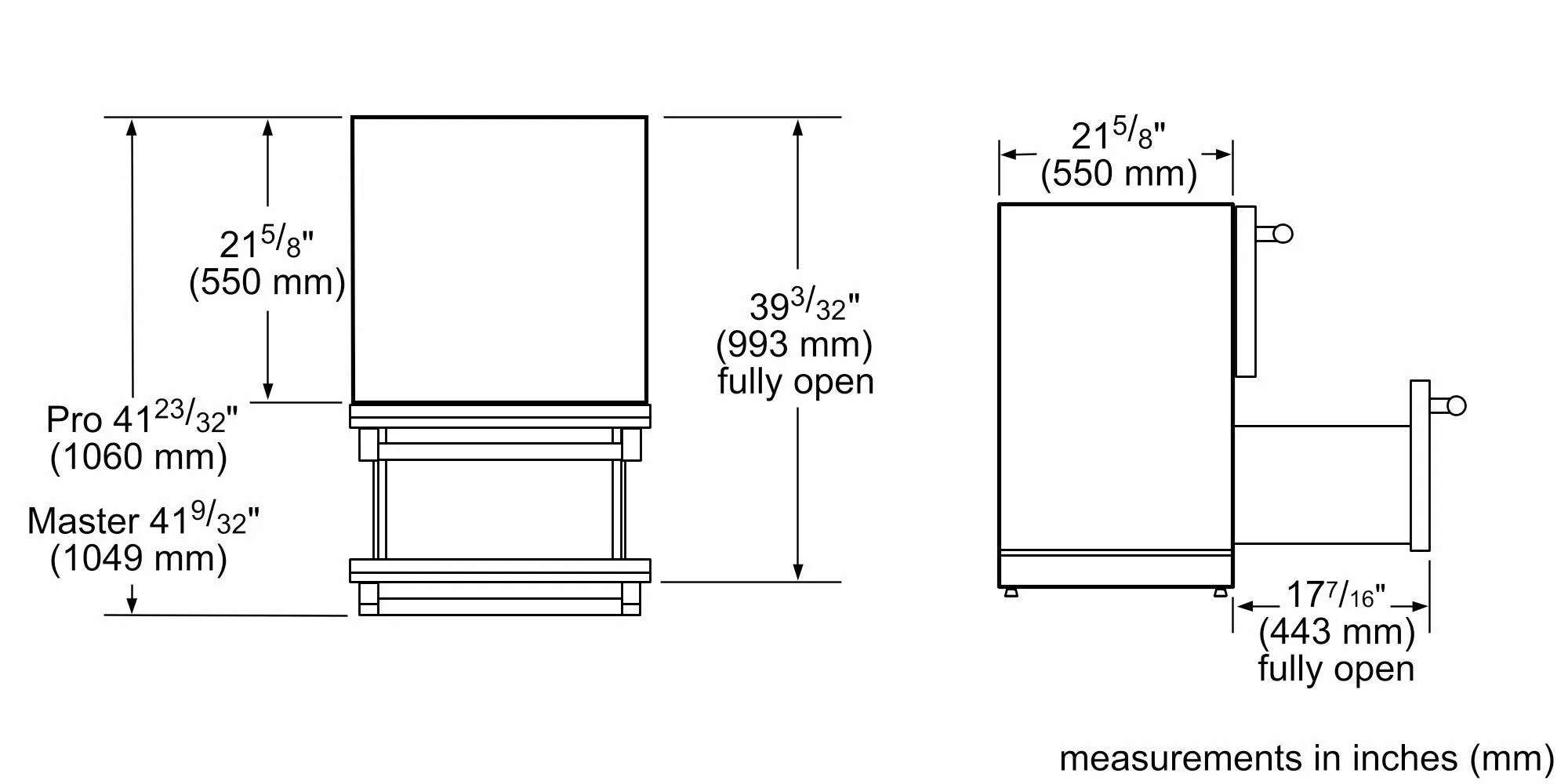 Thermador T24UC915DS Freedom 24 Inch Uc Refrigerator Freezer, Master 24'' Masterpiece Stainless Steel T24Uc915Ds