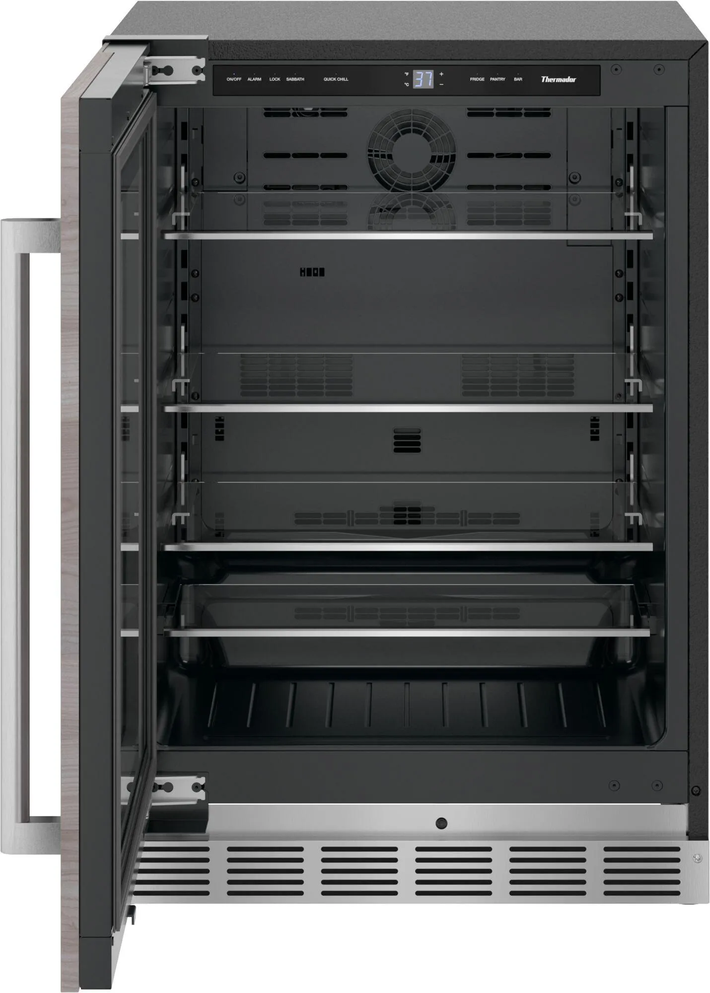 Thermador T24UR905LP Freedom Glass Door Refrigeration 24'' Soft Close Flat Hinge T24Ur905Lp