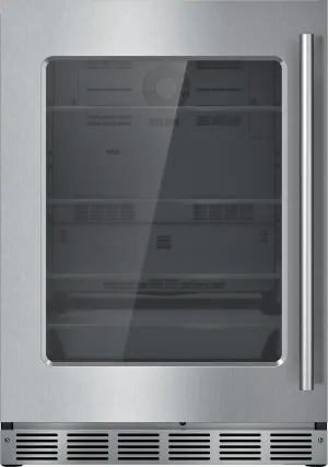 Thermador T24UR915LS Freedom Glass Door Refrigeration 24'' Professional Soft Close Flat Hinge T24Ur915Ls