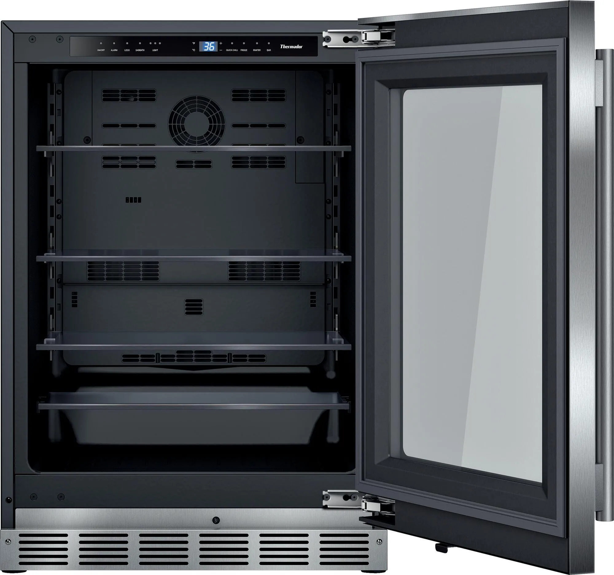 Thermador T24UR915RS Freedom Glass Door Refrigeration 24'' Professional Soft Close Flat Hinge T24Ur915Rs