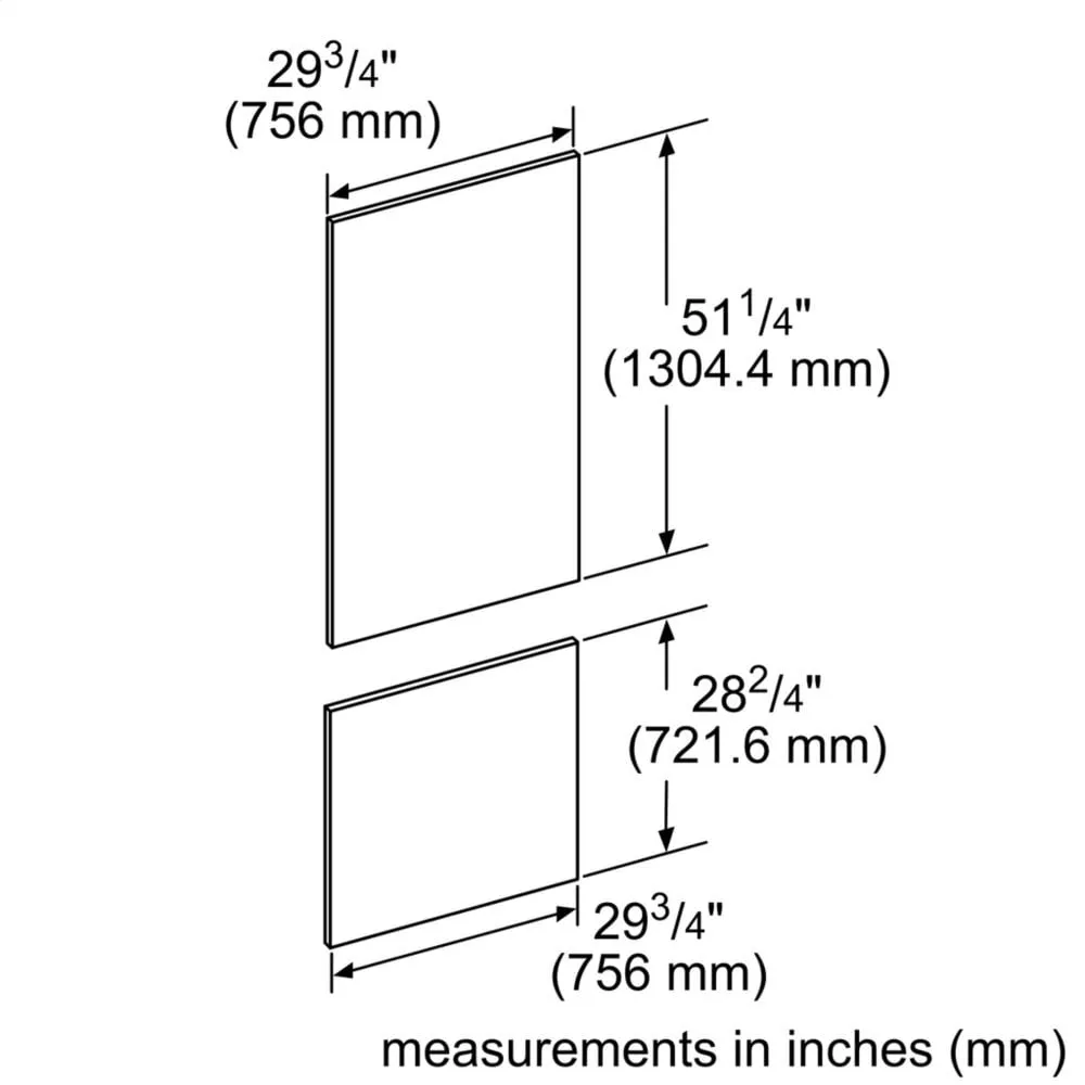 Thermador TFL30IB905 30" Panel 2 Door Fridge Freezer