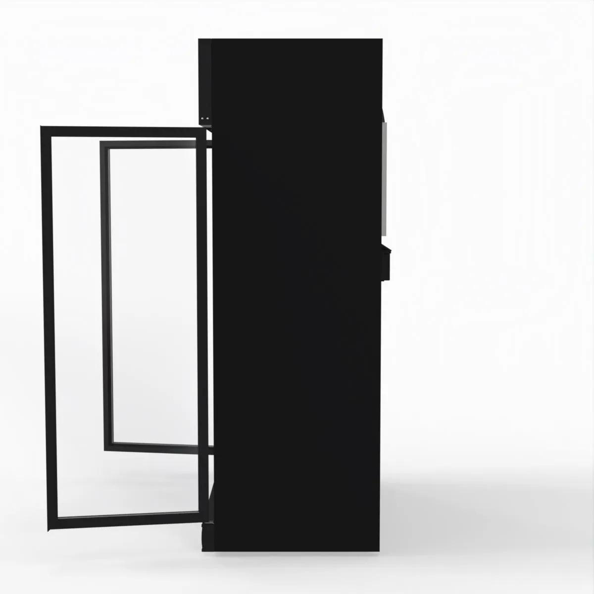 Thermaster 1006L Black Upright Double Glass Door Freezer LG-1006DF