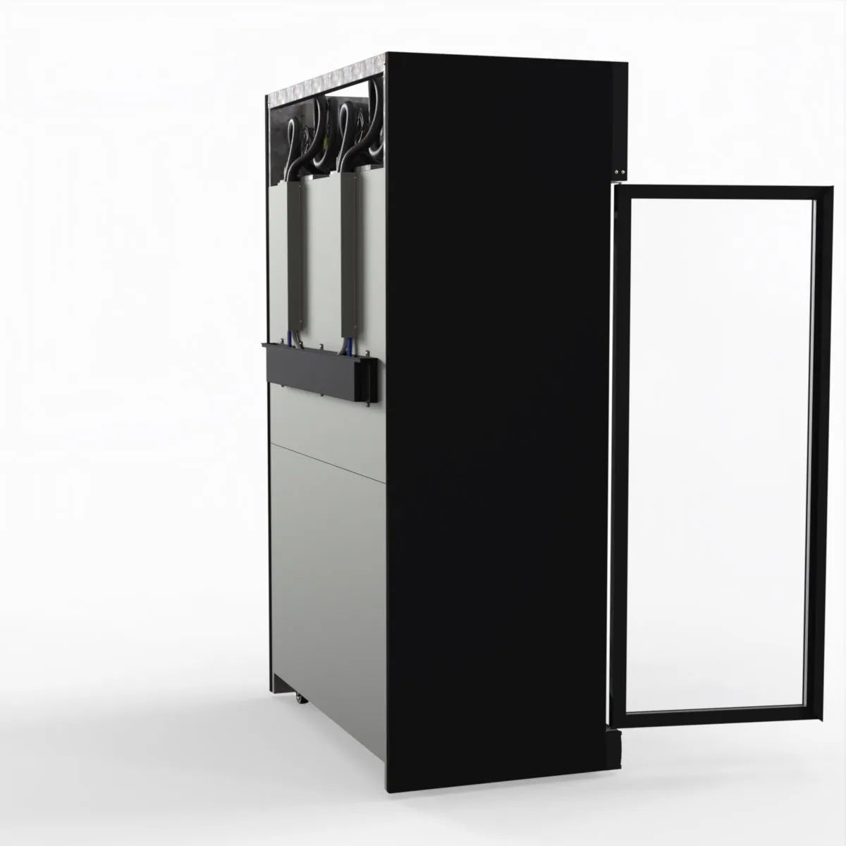 Thermaster 1006L Black Upright Double Glass Door Freezer LG-1006DF
