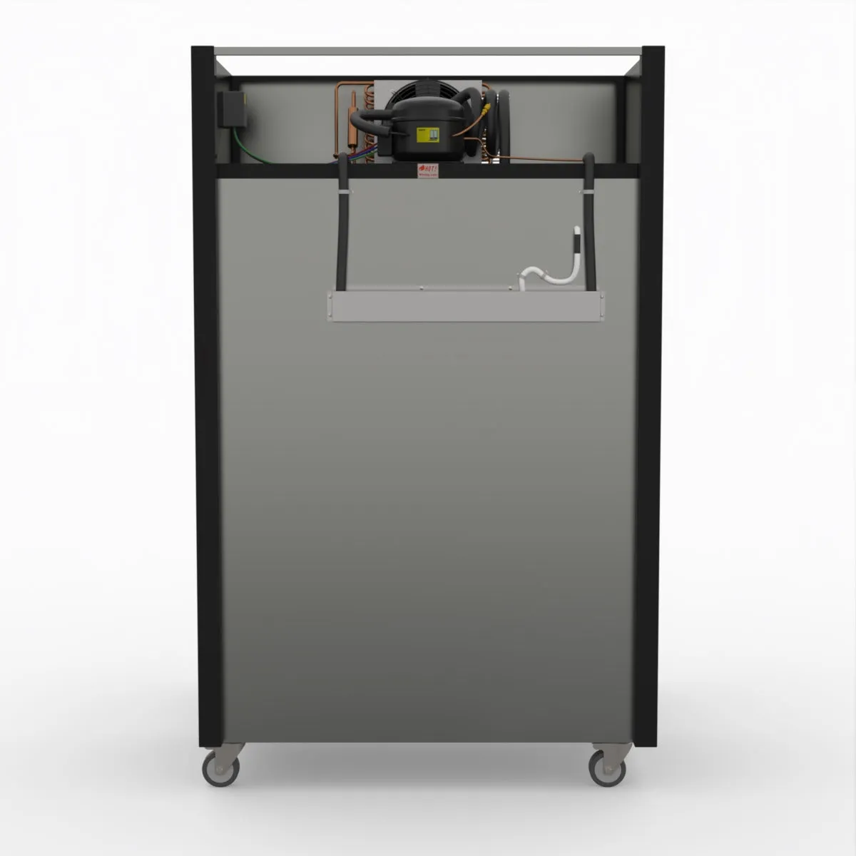 Thermaster Double Glass Door Black Stainless Steel Upright Freezer SUFG1000B