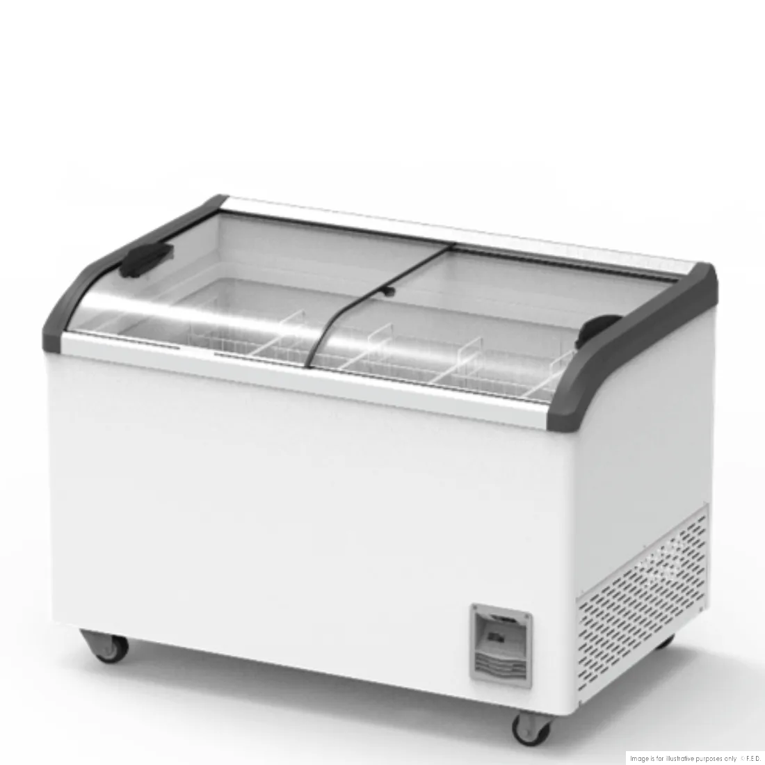 Thermaster Heavy Duty Supermarket Glass Sliding Lid Freezers 406L SD-406K
