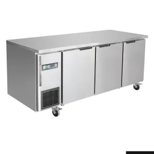 Thermaster Stainless Steel Triple Door Workbench Freezer TS1800BT-3D