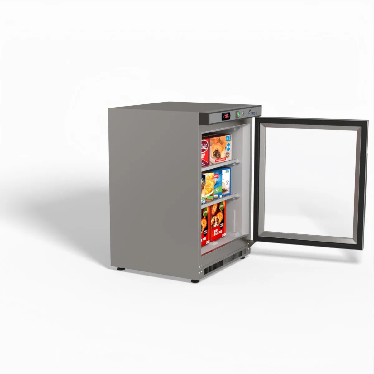 Thermaster Stainless Steel Upright Static Display Freezer XF200SG