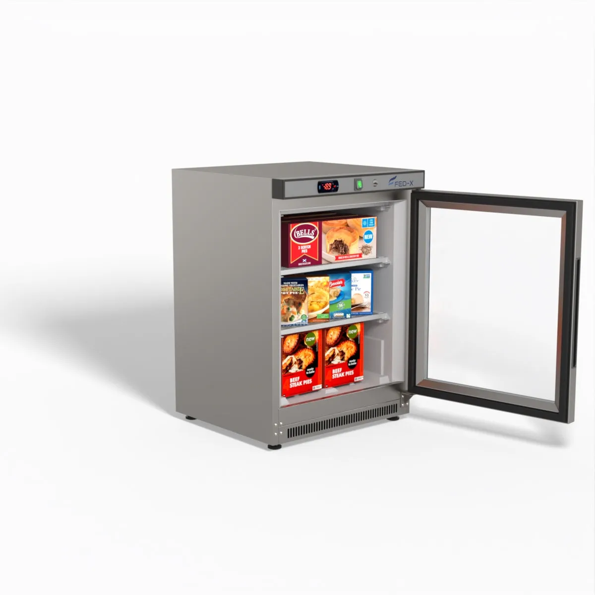Thermaster Stainless Steel Upright Static Display Freezer XF200SG