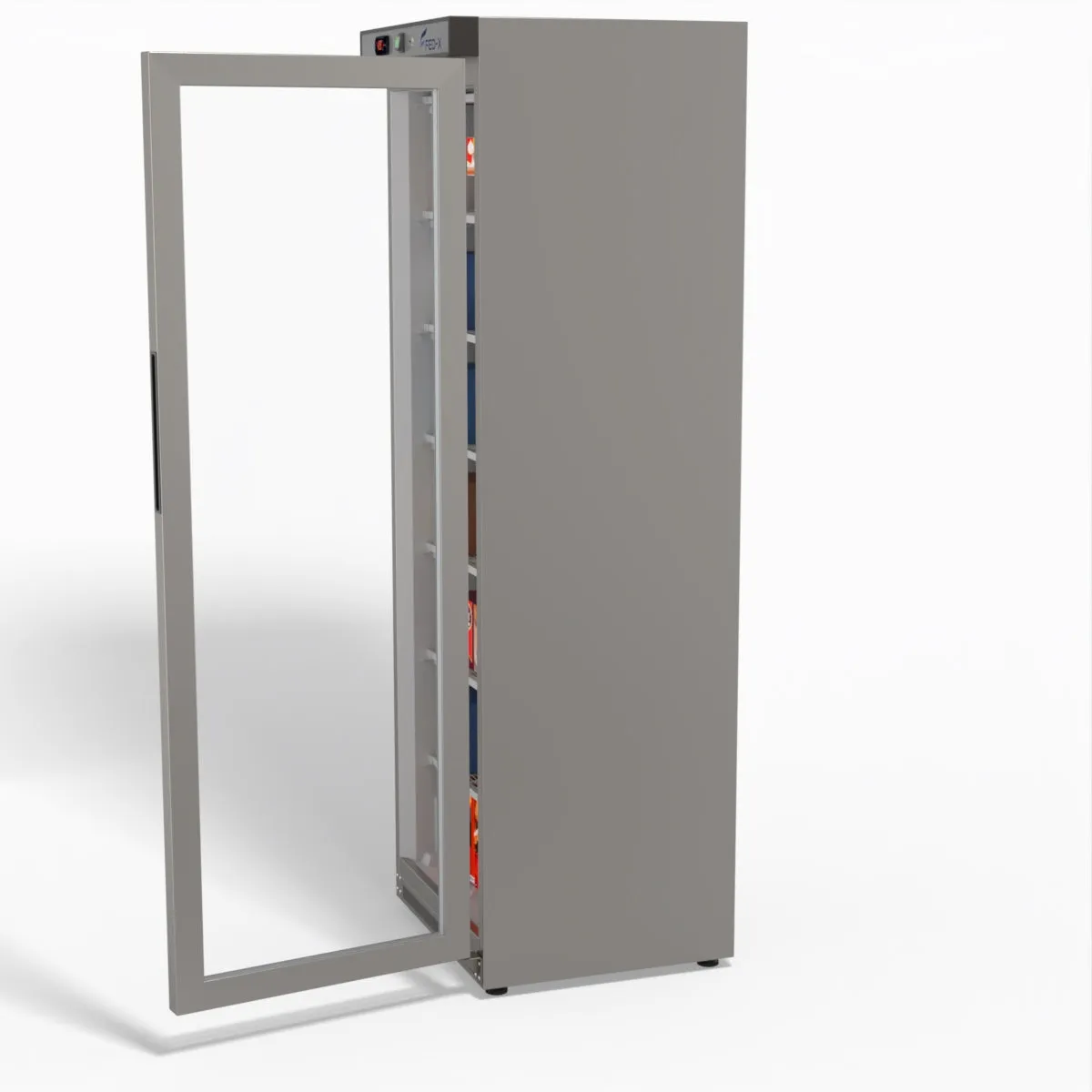 Thermaster Stainless Steel Upright Static Display Freezer XF400SG