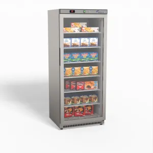Thermaster Stainless Steel Upright Static Display Freezer XF600SG