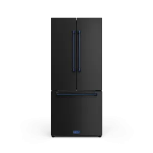 Thor Kitchen RF3017FFD00BLU 30 Inch 17.7 Cu Ft French Door Counter Depth Refrigerator With Ice Maker In Black/Navy Blue Gordon Ramsay Series - Rf3017Ffd00-Blu