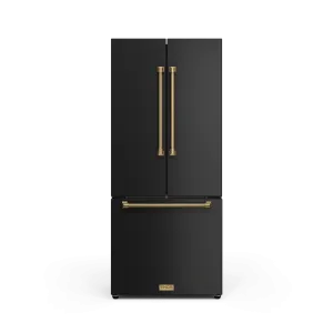 Thor Kitchen RF3017FFD00BRZ 30 Inch 17.7 Cu Ft French Door Counter Depth Refrigerator With Ice Maker In Black/Bronze Gordon Ramsay Series - Rf3017Ffd00-Brz