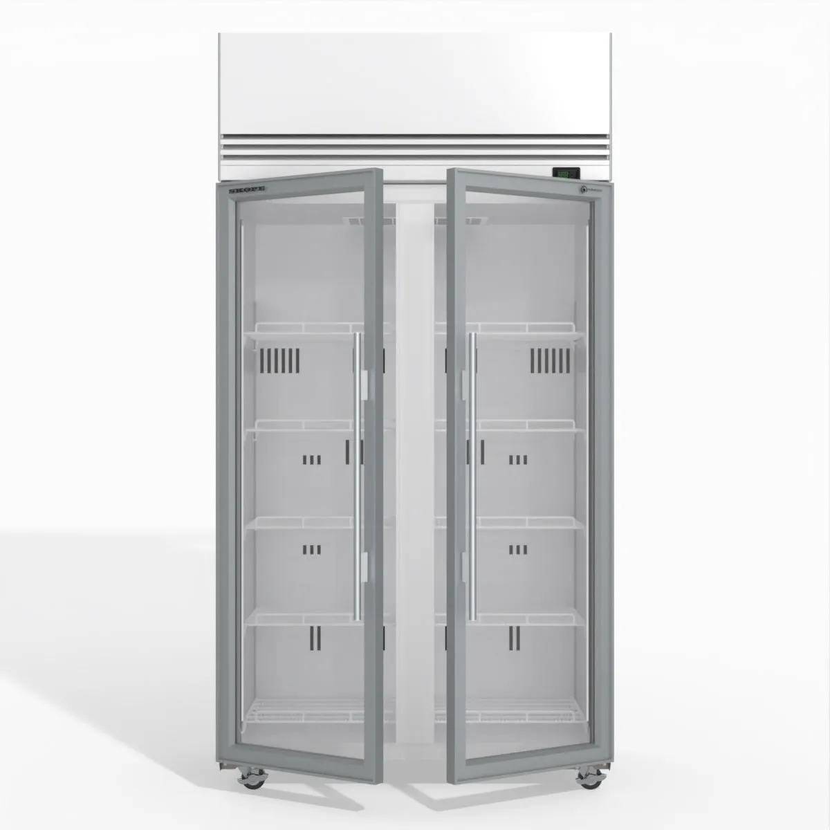 TMF1000N-A 2 1 Glass Door Upright Display or Storage Freezer - White