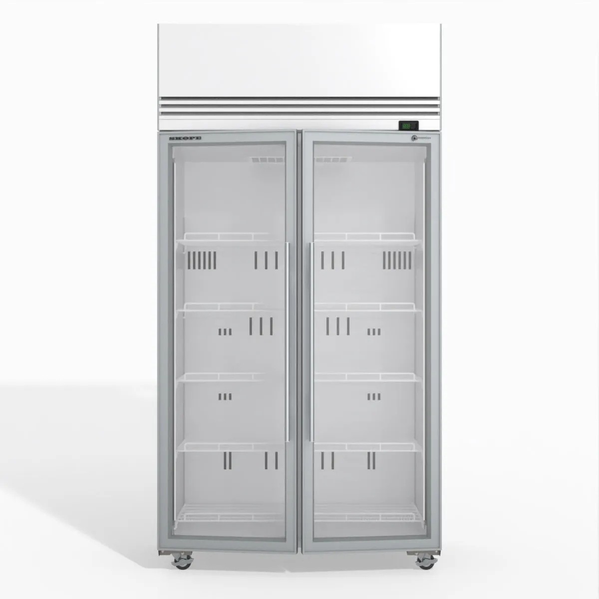 TMF1000N-A 2 1 Glass Door Upright Display or Storage Freezer - White