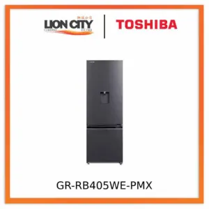 Toshiba GR-RB405WE-PMX(06) 322L Freezer Refrigerator with Water Dispenser