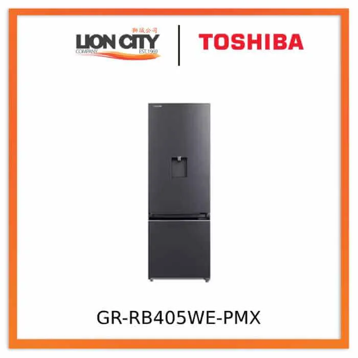 Toshiba GR-RB405WE-PMX(06) 322L Freezer Refrigerator with Water Dispenser