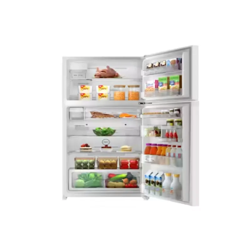 TOSHIBA GR-RT835WE-PGX(XK) 597L Top Mount Freezer Fridge - Black Glass