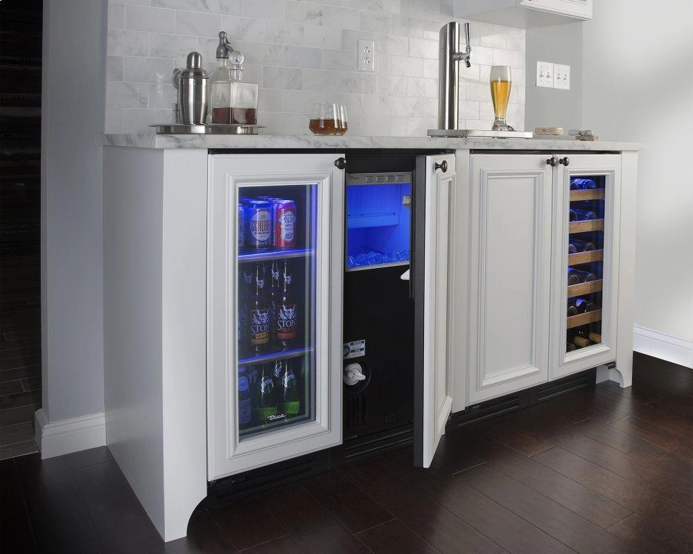 True Residential TWC24LSGC 24 Inch Single Zone Stainless Glass Door Left Hinge Undercounter Wine Cabinet